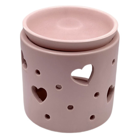 Brûle-parfums Modèle Cœurs coupelle Rose