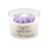 Bougie déco - Ambre noir Lavande - Marguerite mauve