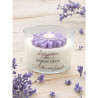 Bougie déco - Ambre noir Lavande - Marguerite mauve