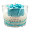 Bougie déco - Fleur d'oranger - Rose XXL Turquoise