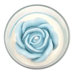 Bougie déco - Musc blanc Lavande - Rose XXL Bleu ciel