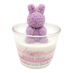 Bougie déco - Framboise noire Vanille - Lapin Rose ancien