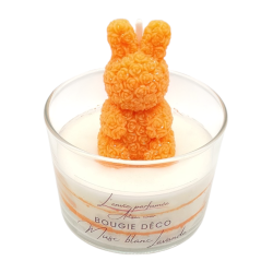 Bougie déco - Musc blanc Lavande - Lapin Orange
