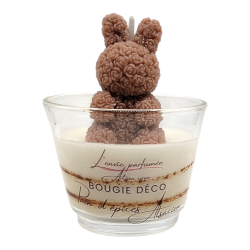 Bougie déco - Pain d'épices Alsacien - Lapin Marron