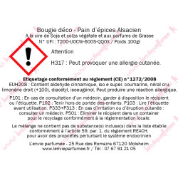 Bougie déco - Pain d'épices Alsacien - Lapin Marron