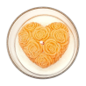Bougie déco - Lait de riz Cerisier - Cœur roses Orange