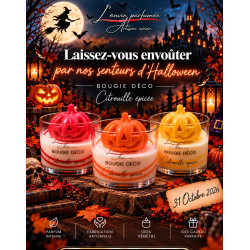 Bougie déco Halloween Citrouille - L'envie parfumée