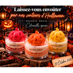 Bougie déco Halloween Citrouille - L'envie parfumée