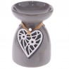 Brûle-parfums Cœur en bois Gris - L'envie parfumée